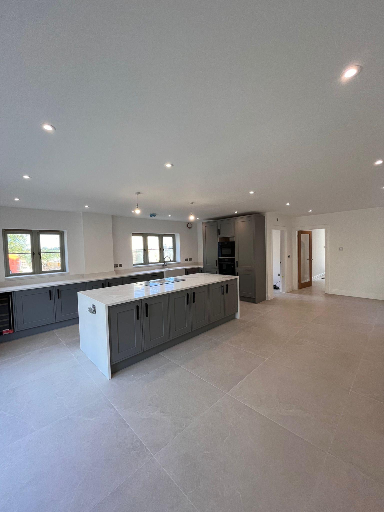 Internal image of kitchen in new build house in Chedworth