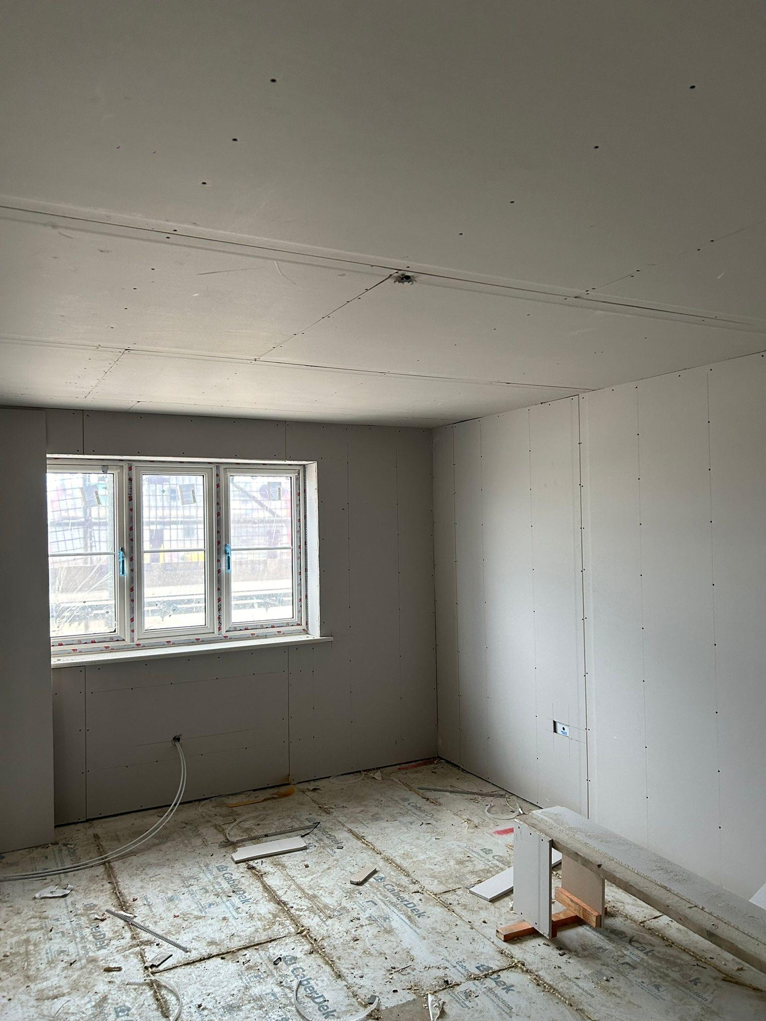 Interior image of walls with window