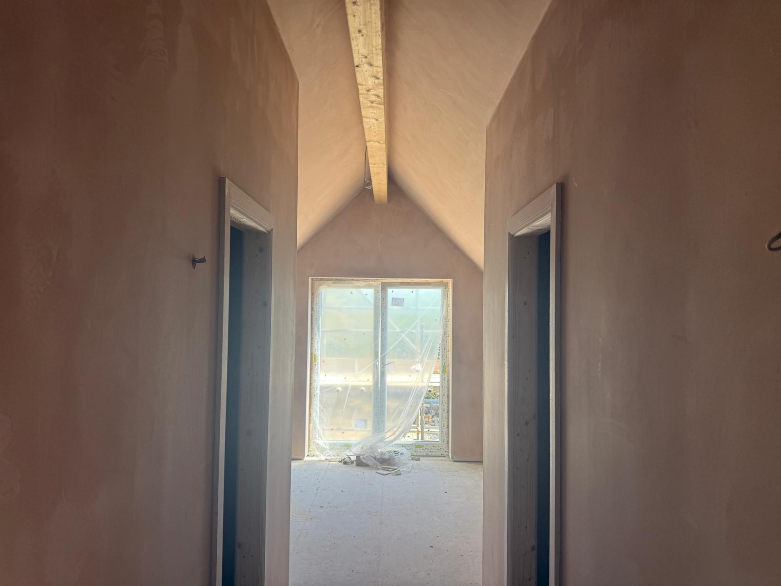 Plastering within the detached new build property another angle