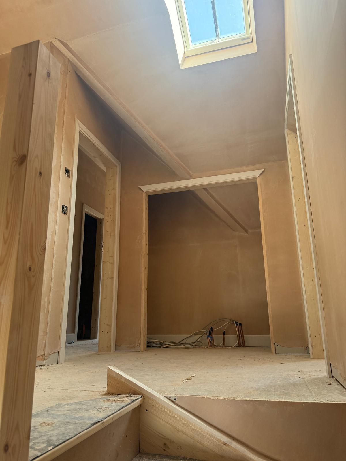 Plastering within the detached new build property