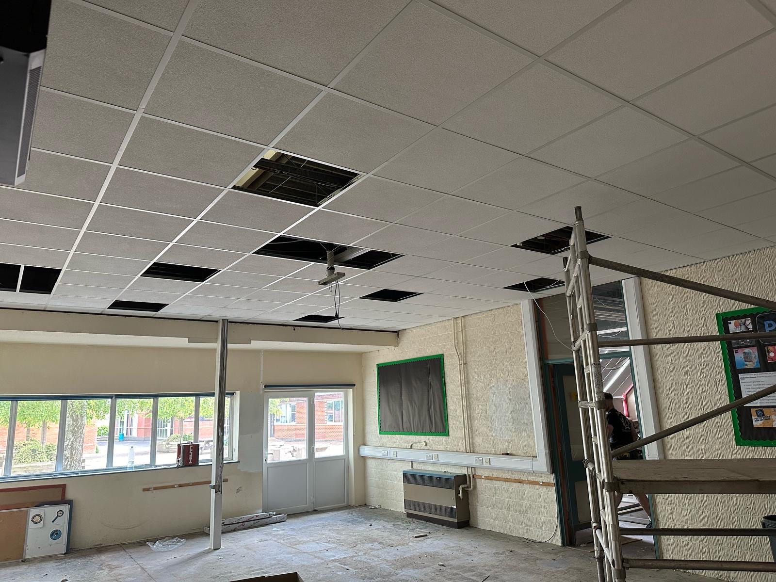 Construction work within commercial building